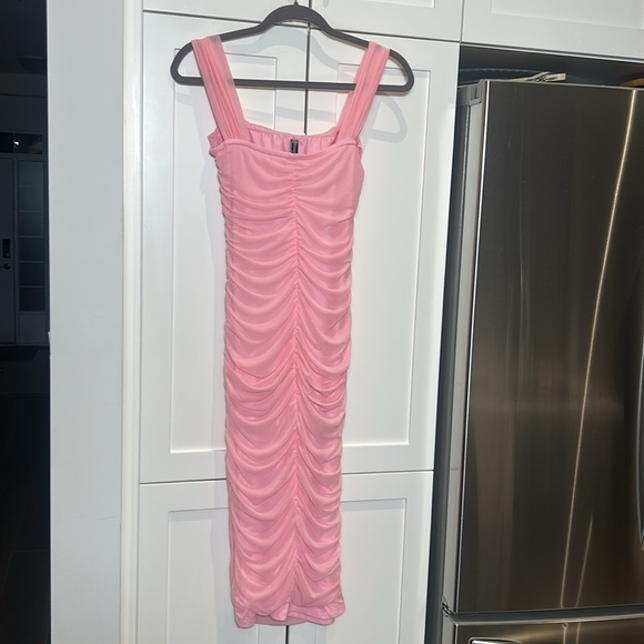 PRETTY GARDEN Off The Shoulder Ruched Bodycon Dresses Sleeveless Midi Dress - Picture 9 of 13